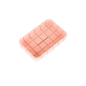 Block Design Tile Soap Dish in Miami Pink