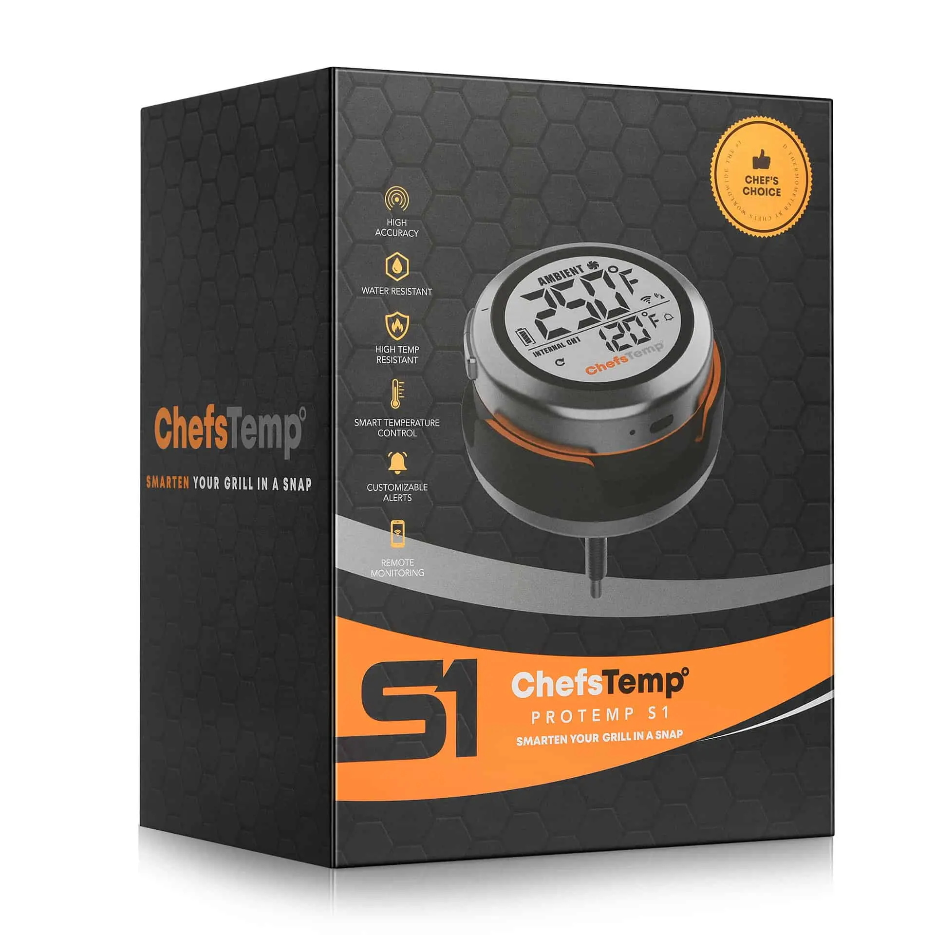 ChefsTemp ProTemp S1 Patented Smart Grill Gauge Thermometer Hub