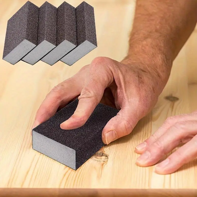 5pcs Durable Heavy Duty Sanding Block Set - Versatile Wet or Dry Use - Reusable & Washable for Smooth Home Woodworking, Furniture Finishing, and Metalwork