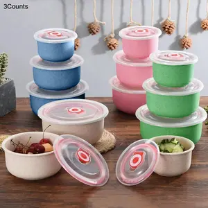 Food Storage Container with Lid, Airtight Container Set, 3 Counts/set Food Storage Box, Food Preserving Container, Food Storage Box for Home Kitchen Outdoor Picnic, Utensils