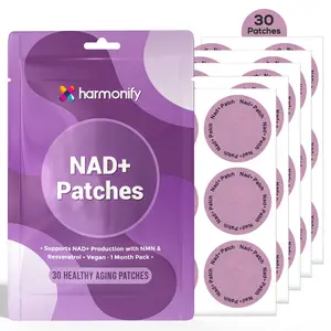 HARMONIFY NAD+ Patches - Cellular Health & Vitality - 30 Pcs - Advanced NAD+ Support for Energy Metabolism & Healthy Aging - Vegan