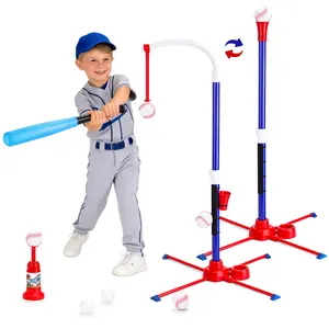 deAO 3-in-1  Baseball Set for Kids 3-5 - Tee Ball Stand, Baseball Toys Outdoor Sport for  Boys,  Adjustable Height, Hanging Tee Ball Set , T Ball Set for Kids 3-5, #Summer Vibes