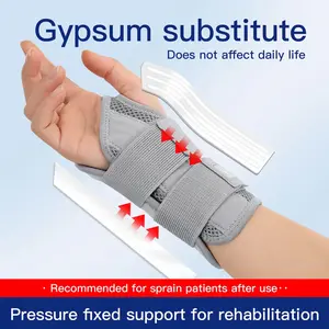 1pc Compression Wrist Brace Support with 2 Straps and Hard/Soft plastic Splint Stabilizer Protector Carpal Tunnel Sports Wrist Guard Orthopedic Hand Brace Splint Wristband Syndrome Arthritis