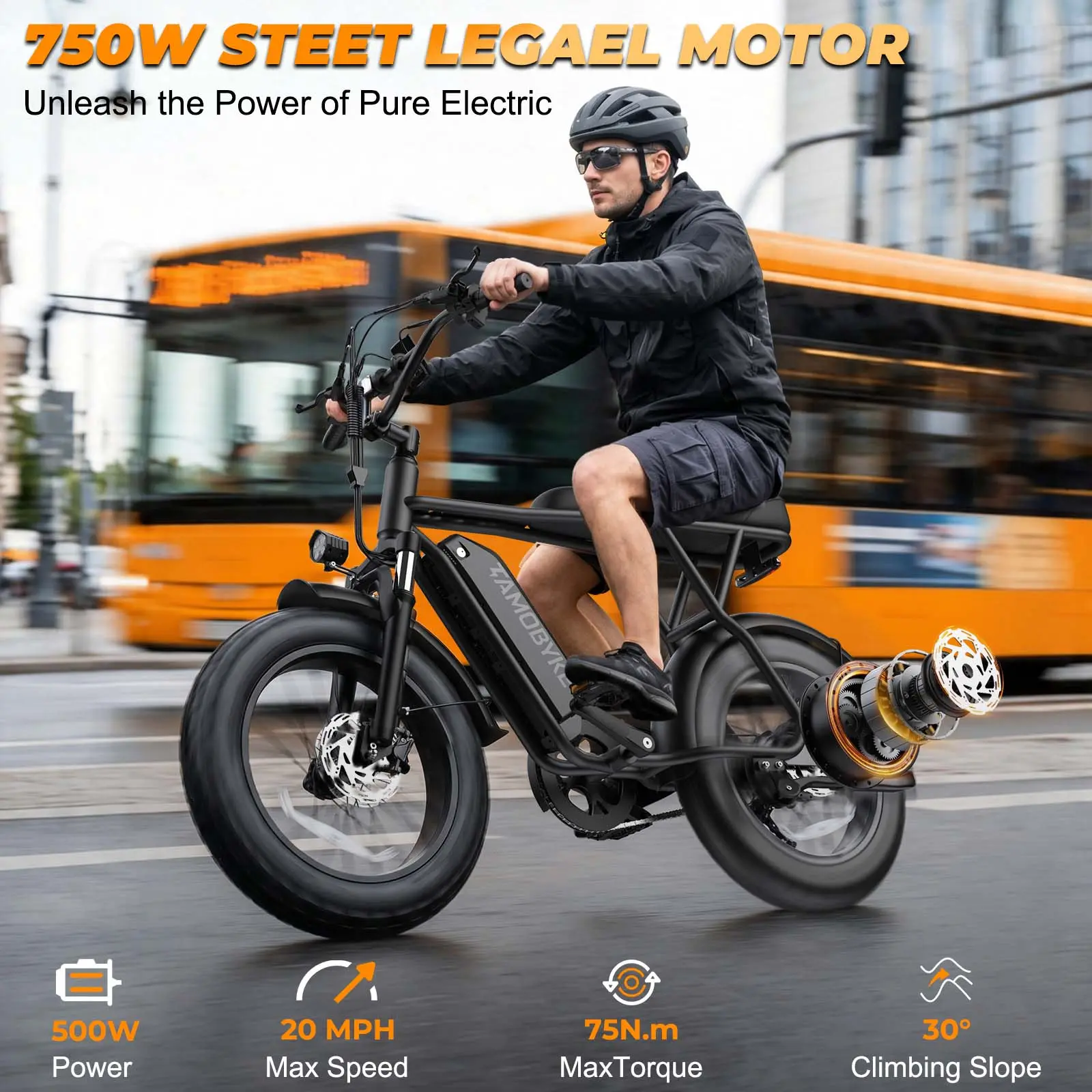 【SummerVibes】T63 Electric Bike, 4 Color Electric Bike for Adults, 1000W Motor, top speed 22 MPH ，468Wh Remove Battery, 20-4''Fat Tire Commuting Ebike, All-Terrain Electric Dirt Bike for Mountain, Snow, Sand, Road