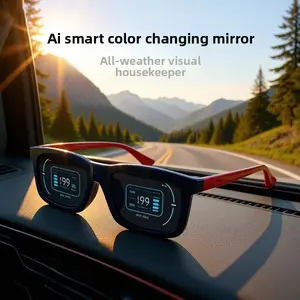 AI intelligent electronic color-changing sunglasses for men and women, UV protection polarized glasses for driving and cycling