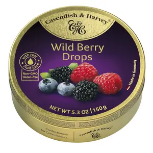 Cavendish and Harvey Wild Berry Drops Candy in Tin 5.3oz