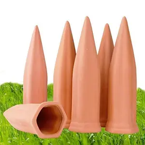 Terracotta Vacation Self-Waterer Wine Bottle Spike, Best-Selling Slow-Release Stake for Indoor & Outdoor Drip Irrigation, Garden Decor, Outdoor & Backyard Accessories for Garden Pots, Outdoor Garden Accessories