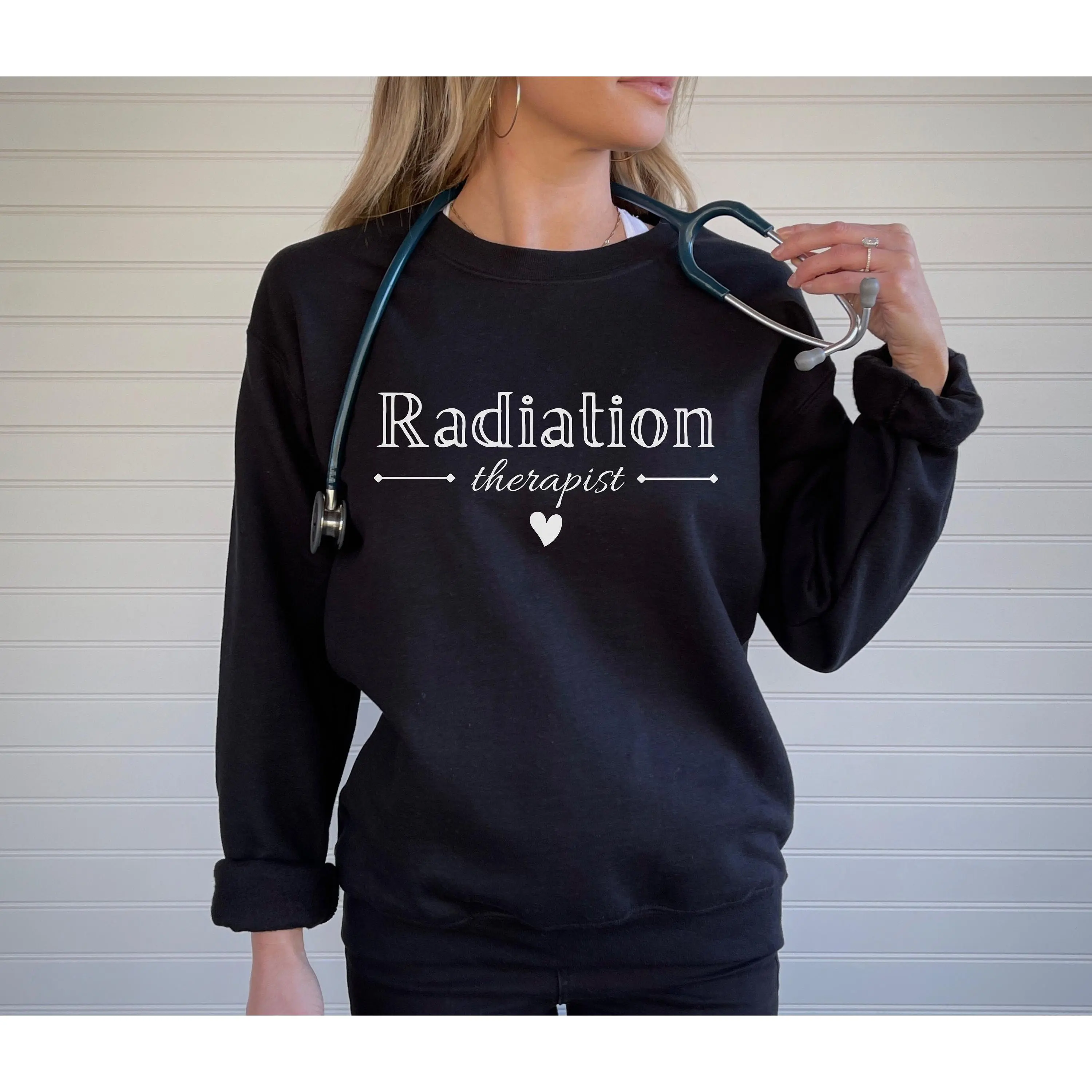 Radiation Therapist Cotton Crewneck Radiation Therapy Graphic T-shirt Radiation Therapy Student Gift Gift For Radiation Therapist Graduation Oncology