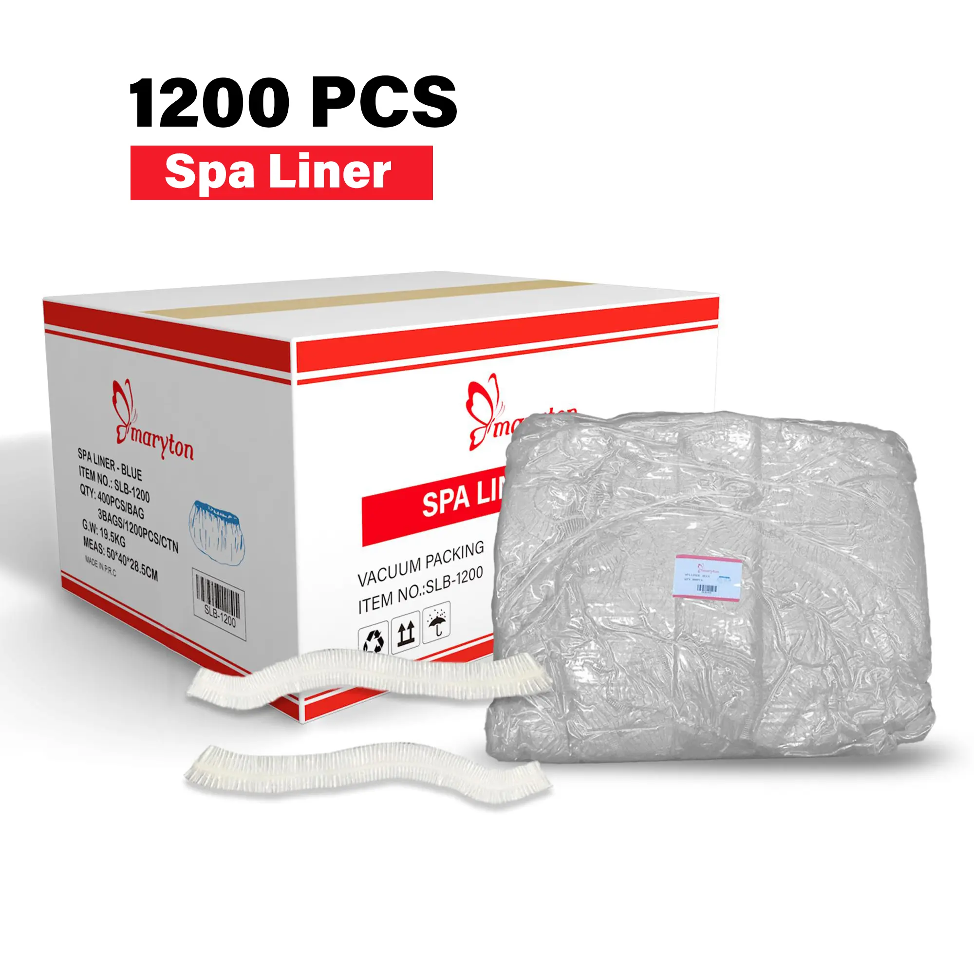 1200 PCS! Hygienic White Pedicure Spa Liners | Salon Bulk Disposable Foot Covers w/ Non-Slip Design (USA Stock)