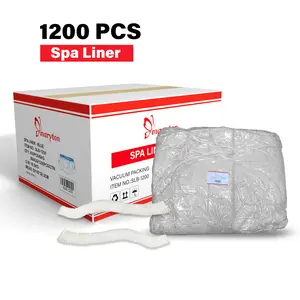 1200 PCS! Hygienic White Pedicure Spa Liners | Salon Bulk Disposable Foot Covers w/ Non-Slip Design (USA Stock)