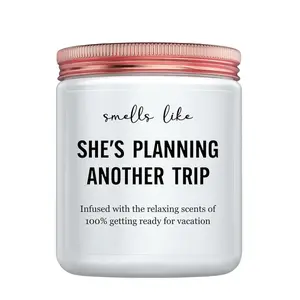 Best Travel Gifts for Women, Quirky Gift, Funny Gift, Humor Gift, Unique Birthday Gifts for People Who Like Travel Hiking - Unique International Traveler Planner Vacation Retirement Present Candle