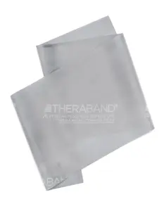 THERABAND 10.2 lbs Professional Latex Resistance Bands, Individual 6 Ft Elastic Band for Upper & Lower Body Exercise, Physical Therapy, Pilates, At-Home Workouts, 6 Foot, Silver, Super Heavy, Level 7