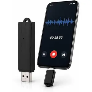 USB Voice Recorder - 24 Hours Continuous Recording, 288 Hours Storage Caacity, Easy File Access, Comact for Meetings and Lectures
