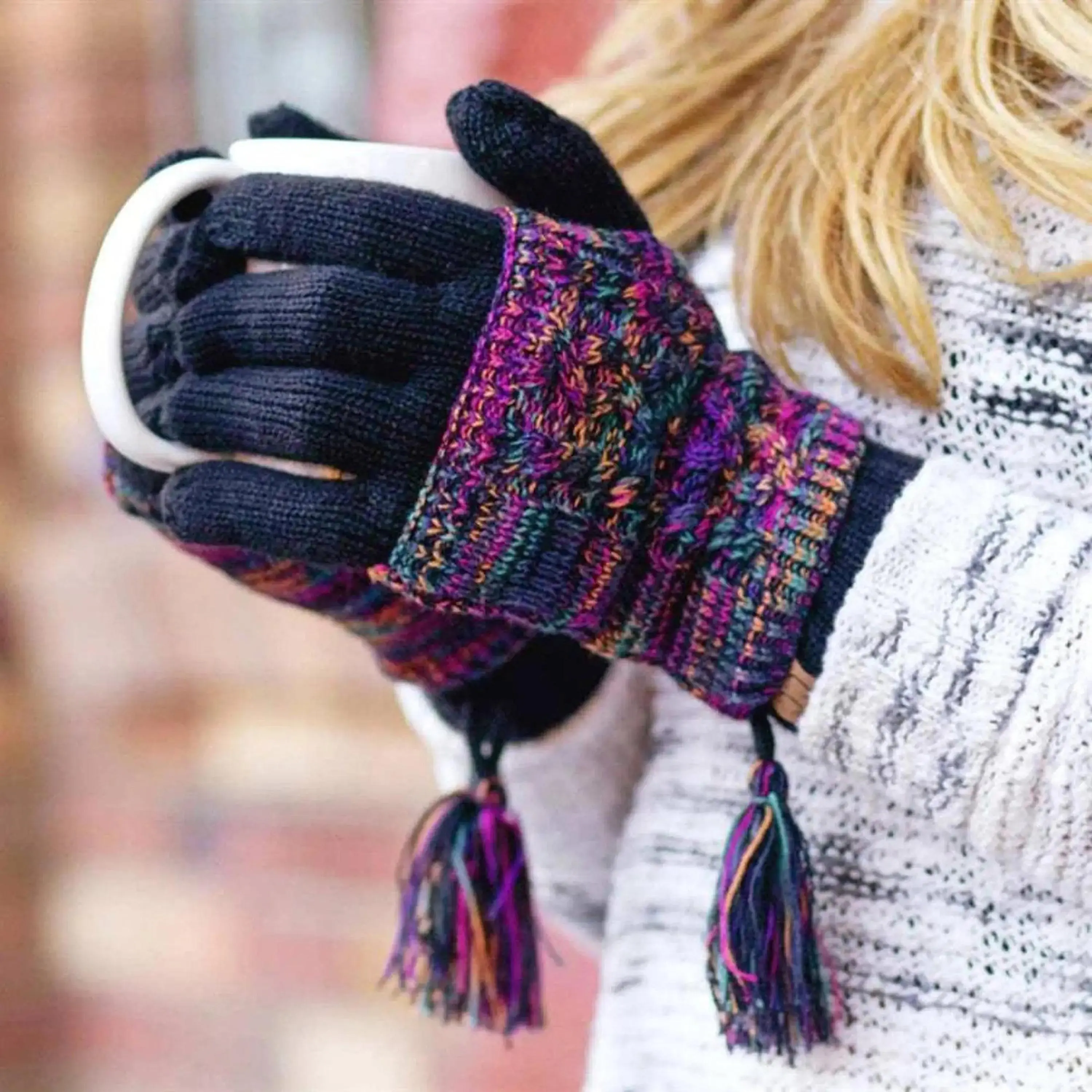 CC Touchscreen Glove w/ Cuff & Tassel