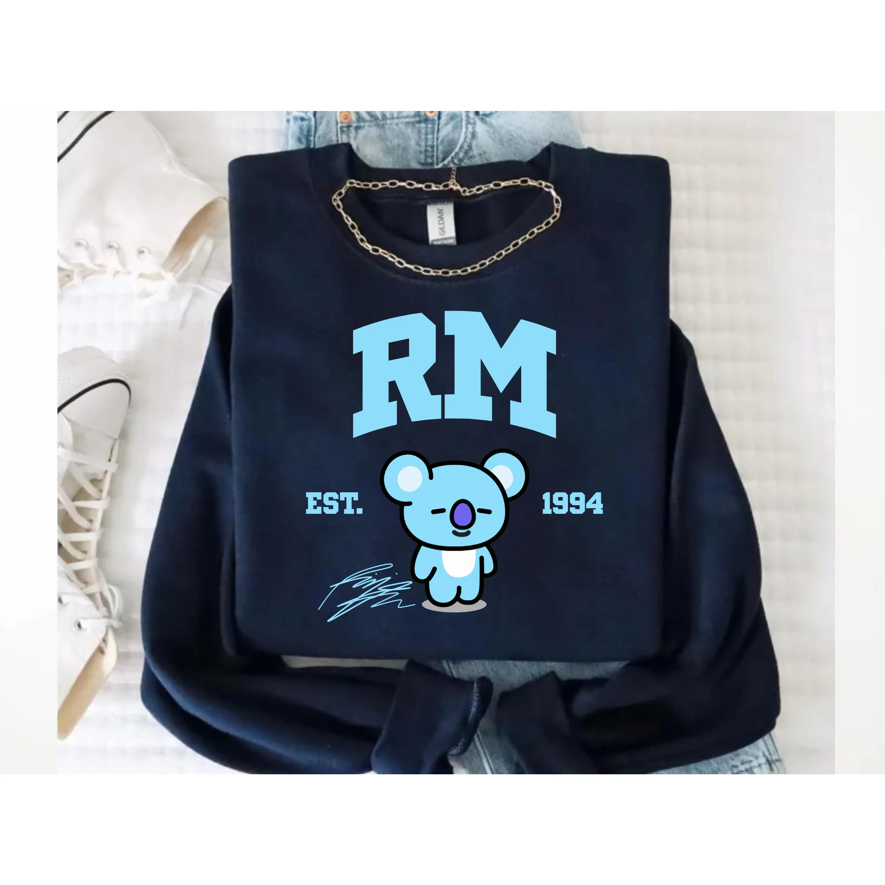 RM Est.1994 Sweatshirt, BT21 Chibi Cute Sweater, Gift for fan, KPOP tour 2026