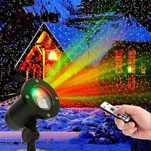 Christmas LED Laser Projector Light Outdoor Indoor Firefly Lights Show Remote Waterproof Garden Moving Light Xmas Party Home Decor Christmas Gift Lamp