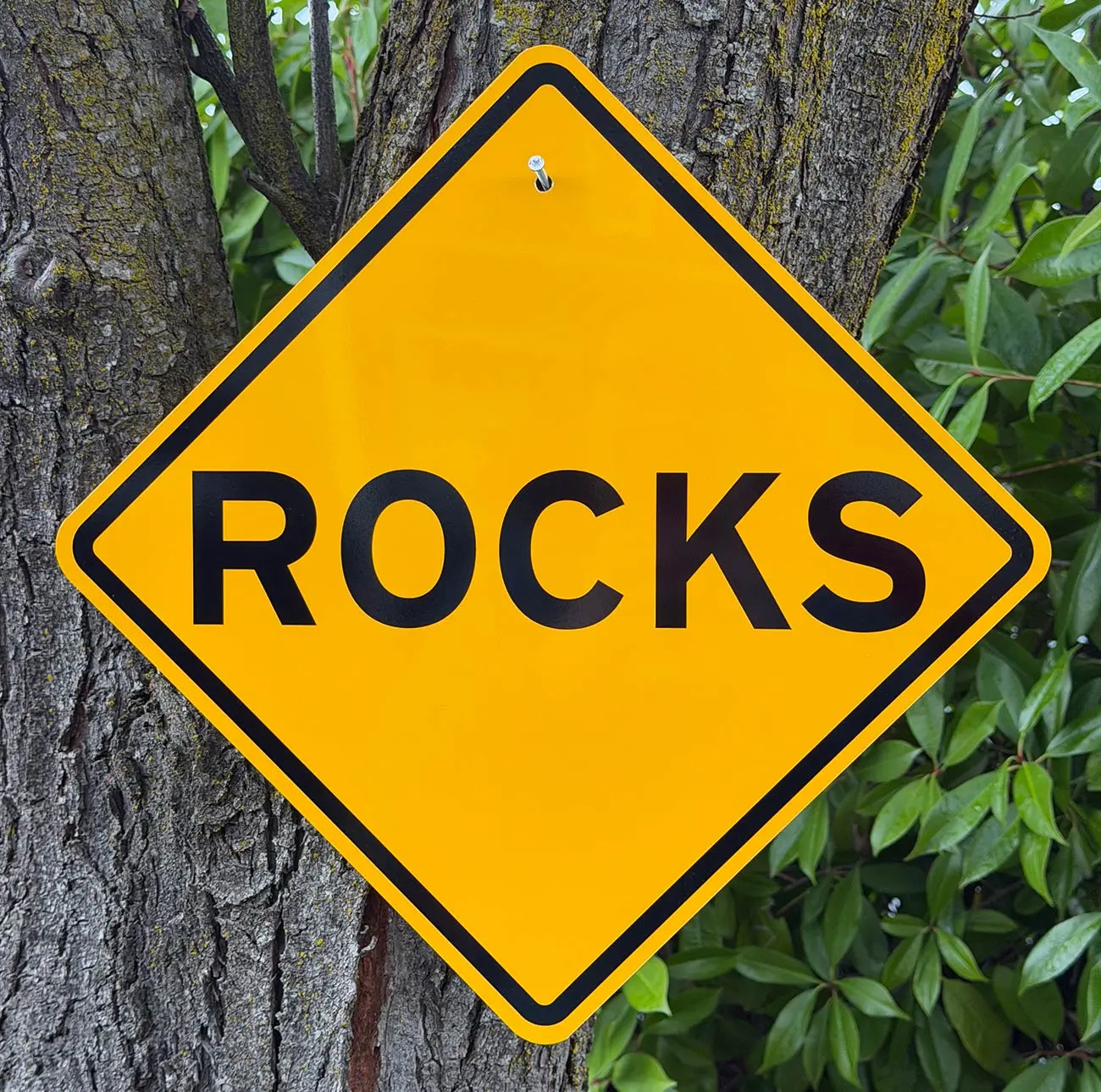 ROCKS Aluminum Mini Road Sign