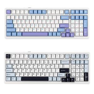 aula f99 wireless keyboard, 3 modes 2.4g wireless bluetooth-compatible mechanical gaming keyboard, rgb backlight keyboard for office gaming