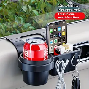 Car Multifunctional Mobile Phone Storage Box and Key Holder, Window and Door Side Clutter Organizer, Cup Holder with Storage Tray, Multifunctional Car Organizer