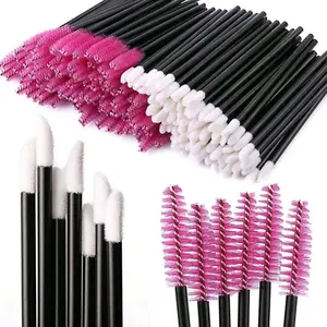 Eyelash & Lip Brush Set, 100pcs Disposable Eyelash Mascara Wands And Lip Brushes Set, Professional Makeup Tools, Makeup Brushes Kits