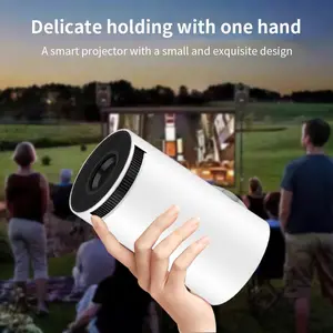Mini Projector, HY300 Portable Projector, Support 4K 1080P with Dual-Band WIFI6 5G Wireless 5.0 Bluetooth Android 11, 180° Rotatable,160 ANSI Auto Keystone Correction, 40"-130" Screen Video Projector
