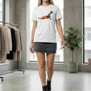 Monkey Punch Graphic T-Shirt, Baby Monkey Holding Plush Toy, Animal Lover Gift, Cute Cozy Sweatshirt Vintage Moon Print Short Sleeve Tee Social Justice Women's T-shirt Relaxed Oversized Mom Life T-Shirt Funny Sexy Joke T-shirt