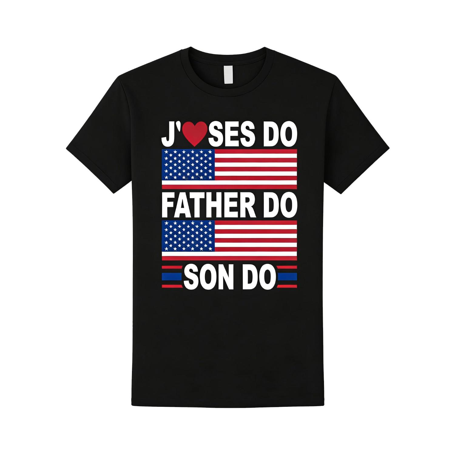 Blessed Father & Son USA Black Cotton Tee | Perfect Father’s Day Outfit Blessed Father & Son USA Black Cotton Tee | Perfect Father’s Day Outfit