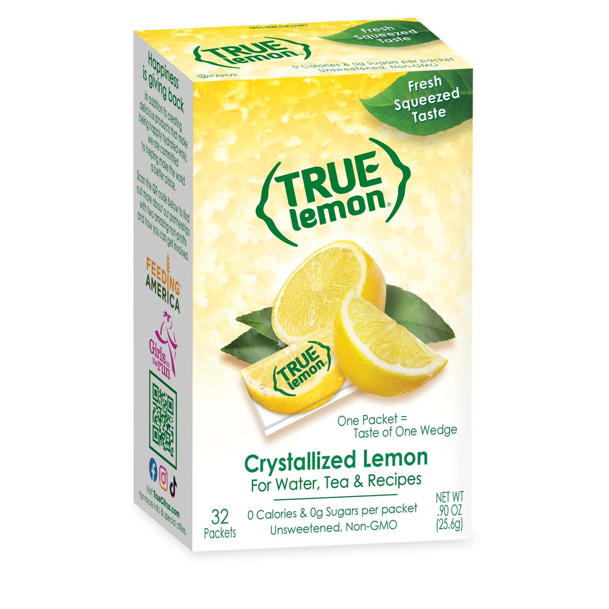 True Lemon Crystallized Lemon Packets | Fresh-Squeezed Taste | 0 Cal, 0 Sugar, Unsweetened | Non-GMO True Lemon Crystallized Lemon Packets | Fresh-Squeezed Taste | 0 Cal, 0 Sugar, Unsweetened | Non-GMO