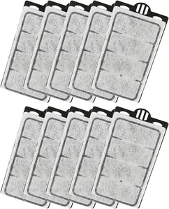 10 Pack Auqarium Filter Replacement Plates, Turtle Tank Filter Sponges, Suitable for 3.5W 280L/H Low-Water Filter