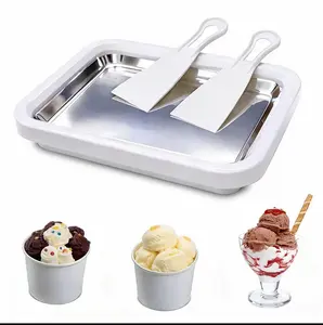 Rolled Ice Cream Maker Pan, DIY Frozen Dessert Plate for Ice Cream Rolls, Yogurt & Sorbet, Quick Freeze Ice Cream Machine for Kids & Home Fun