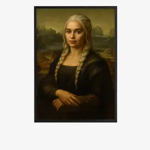 Daenerys Targaryen Mona Lisa Style Poster – Game of Thrones Wall Art