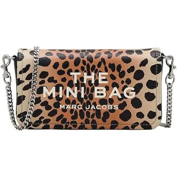Marc Jacobs The Cheetah Leather Chain Mini Bag - Black Multi 2R4SMN002S02-002