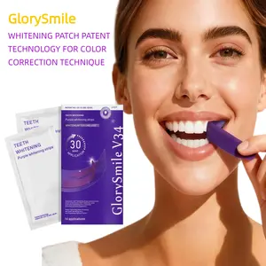 GlorySmile Purple Teeth Whitening Patch, safe for gums, can remove coffee and tea stains, 7/14 times of care