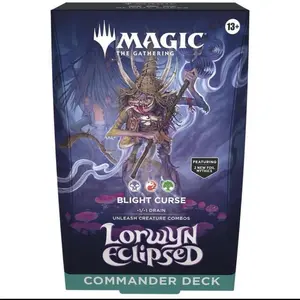 Magic The Gathering Lorwyn Eclipsed Blight Curse Commander Deck Featuring 7 New Foil Cards Unleash Creature Combos