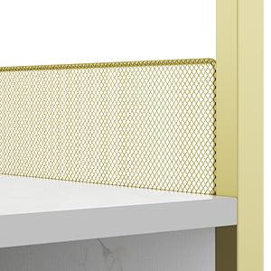 【GARVEE】Industrial Corner Wine Cabinet, Removable Rack & Glass Holder - Gold