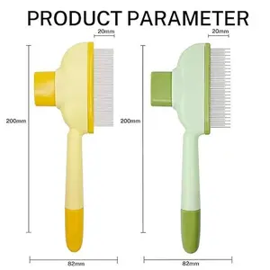 2 PCS Flea Comb for Cats Dogs Brush for Shedding Pet Hair Removal Comb with Long & Short Stainless Steel Teeth for Deshedding