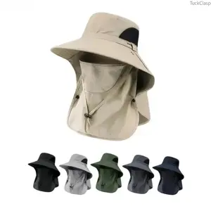 Men’s Summer Wide-Brim Fishing Hat, UV Protection Waterproof and Breathable Bucket Hat, Quick-Dry Outdoor Sunshade Cap for Hiking, Fishing, Camping, Beach Activities, Lightweight Fashionable Sun Hat