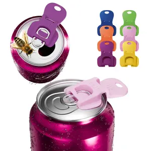 Complete Cover Easy Tab Opener New and lmproved 6PK Beverage Barricade 2.0. Colorful Drink Can Protector Cap for Soda, Beer, Coke Shields FromBugs, Bees, Dust at the Party, BBQ, Beach