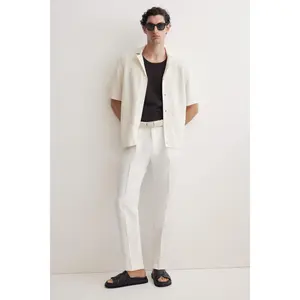 H&M Regular Fit Textured-knit resort shirt