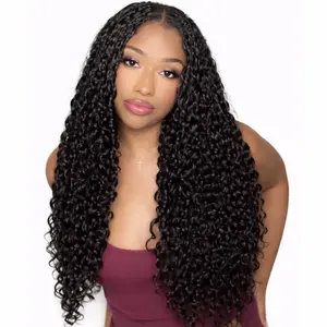 LUVME Readitress™ Pre-Separated Feather Crochet Human Hair Extensions Deep Wave / Kinky Straight / Silky Straight Protective Style