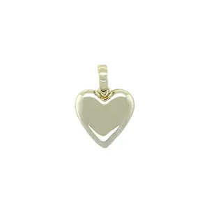 GLD Simple Micro Heart Pendant in 18k Yellow Gold 17mm x 18mm Delicate Design Everyday Staple  - Perfect Gift