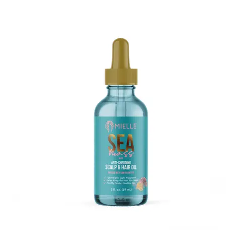 Mielle Sea Moss Anti-Shedding Hair Oil, 2 fl oz Plant-Based Lightweight Daily Haircare Oil - Anti Hair Fall Scalp Care, Nourishes, Hydrating Moisturizing Treatment