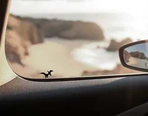 Pterodactyl Silhouette Decal Dinosaur Easter Egg Decal for Cars Trucks Water Bottles Laptops Durable High Quality Adhesive Vinyl Weatherproof UV Resistant Mini Decal