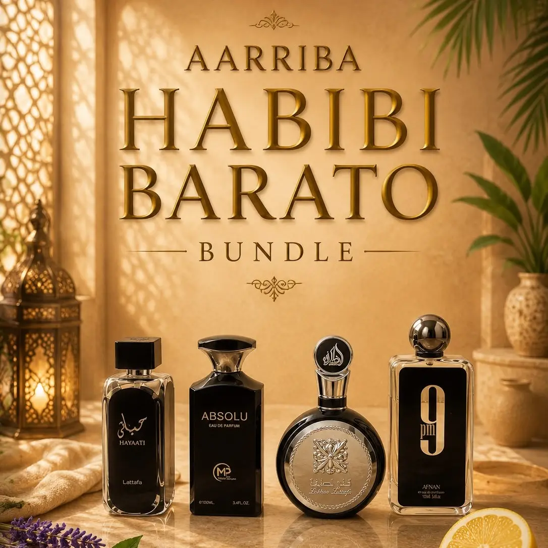 AARRIBA - Habibi Barato Bundle | Hayaati Man + Bharara Absolu + Fakhar Man + 9 pm | Eau De Parfum | 100 ML | Spicy - Citrus & Aromatic Notes