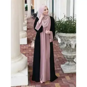 Ramadan Eid Muslim Abaya Dubai Luxury Splicing Fake Two Pieces Abayas For Women Kaftan Modest Dress Islam Caftan Marocain Femme