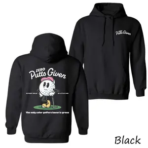 Zero Putts Given 2026 Vintage Golf Hoodie – Funny Golf Graphic Sweatshirt for Men & Women, Retro Sportswear Pullover, Soft Cotton Unisex Streetwear, Perfect Gift for Golf Lovers