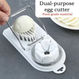 Multi-Functional Egg Cutter for Home Use, Perfect for Preserved Eggs and Regular Eggs, Dual-Purpose Slicer, Small Fruit and Egg Slicing Tool, Kitchen Gadget, Kitchen Cooking Accessories, 7.76x3.46 Inches
