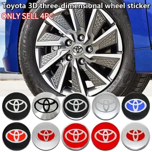 Car Wheel HUB Center Decoration Cover, Wheel Rim Cap Replacement, Fits Corolla, Camry, Rav4, Highlander, Toyota Accessories