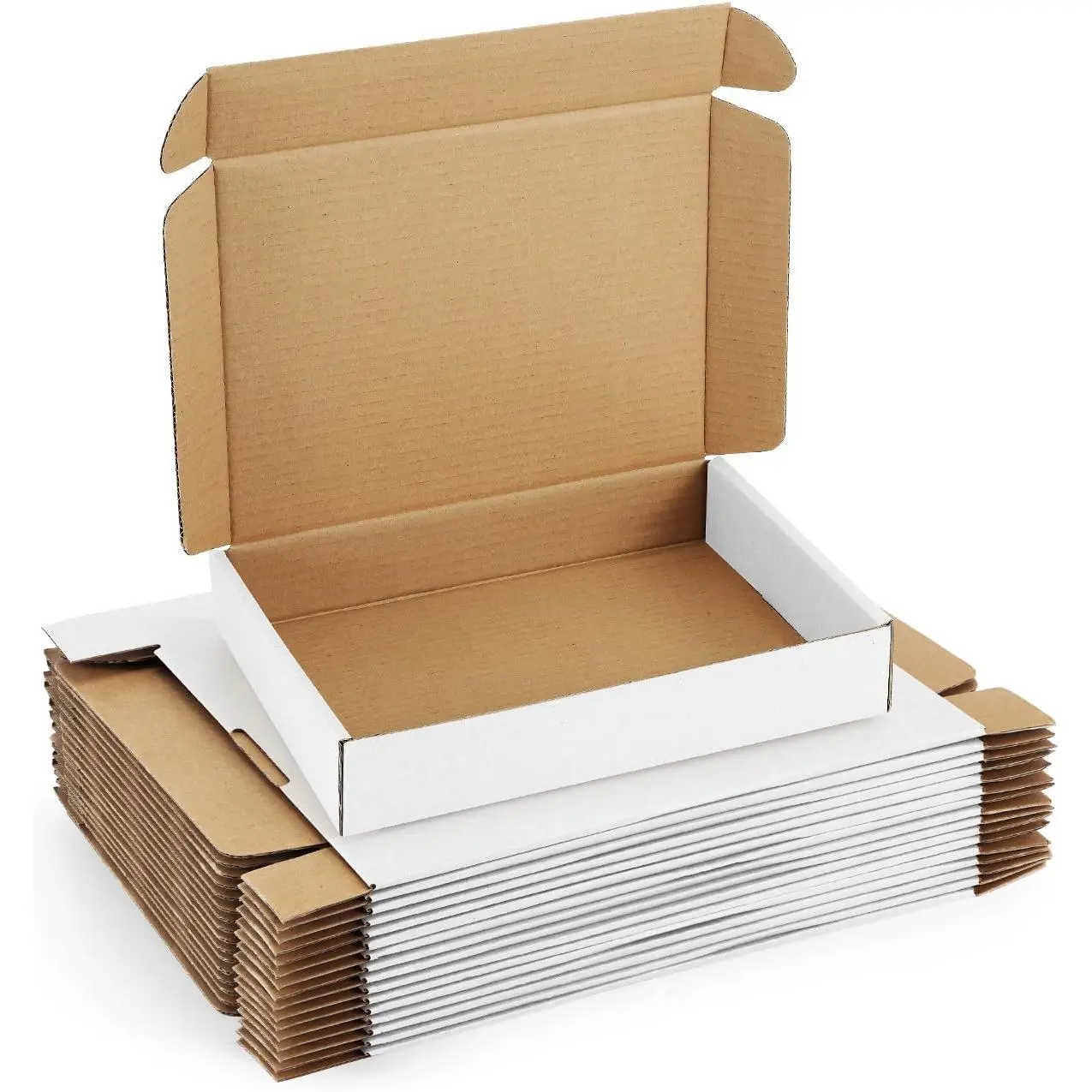 Shipping-Boxes-11x8x2 Inches: 25 Pack-Cardboard-Boxes-for-Packaging, White-Shipping-Boxes-for-Packing-Small-Business, Corrugated Box Mailers for Book Shoes  Mailing
