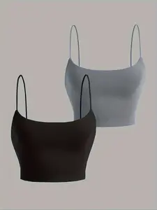 Comfortable Sexy Versatile Trendy Women's Tank Top Two-Piece Set, Stylish Casual Summer, Perfect for Daily Wear
